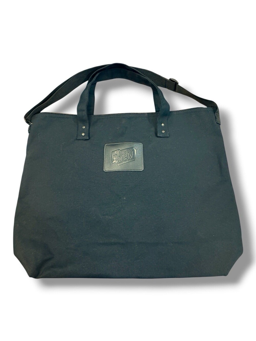 New Mountain Dew Black Tote Bag Colorful Inside - Rare Collectible Soda Pop